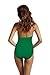 zeraca Women's Halter Push Up One Piece Swimsuit