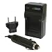 Battery Charger for Sanyo DB-L50 and DB-L50AU (100-240V) with Car Adapter - Wasabi Power&reg;