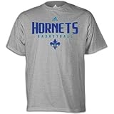 Hornets adidas NBA Absolute Tee - Men's ( sz. XL, Grey : Hornets )