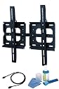 Low profile 38mm wall mount Black Bracket fits 23 24 26 27 28 32 37  40 42 46 50 52 54 55 60 63 70 inch LCD / LED / Plasma TV of ALL MAKES  ALL MODELS comes with FREE GOLD HDMI CABLE AND SCREEN CLEANING KIT