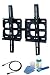 Low profile 38mm wall mount Black Bracket fits 23 24 26 27 28 32 37 40 42 46 50 52 54 55 60 63 70 inch LCD / LED / Plasma TV of ALL MAKES ALL MODELS comes with FREE GOLD HDMI CABLE AND SCREEN CLEANING KIT