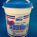 スクラブ ７２ ハンドクリーナータオル バーベキューやハイキングの人気者！水も石けんもいらない！出先で手が汚れてもスクラブ７２があれば大丈夫！