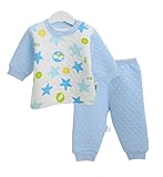 (ポルトプエルト) Porto Puerto 星柄 パジャマ 男の子 女の子 男女兼用 ベビー 80cm 桃色 黄色 青色 部屋着 赤ちゃん [海外直送品] (ブルー)