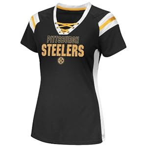 NFL Pittsburgh Steelers Women's Draft Me VI Jersey, Black/White, Medium