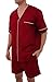Del Rossa Men's Cotton Pajamas, Short V-Neck Woven Pj Set