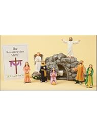 Religious Easter Gift Eight (8) Piece Resin Figurine Resurrection of Jesus Christ Home School Chapel Statue Set Decoration
