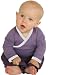 Kate Quinn Organics Long Sleeve Kimono Bodysuit, 3-6m, Blackberry and Vanilla