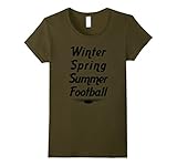Women’s Winter Spring Summer Football Season T-Shirt Medium Olive
