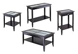 Syrah Coffee Table with Frosted Glass, Shelf