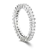 18k White Gold Eternity Diamond Wedding Band.