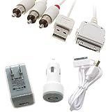 Universal Car/Wall/USB Charger Kit for iPhone/iPod/Nano/Touch + Multi-function AV RCA Cable w/ USB