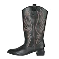 Adults' Cowboy Costume Boots - Black