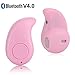 TopePop Mini V4.0 Stereo Wireless Bluetooth Headset Small Invisible In Ear Earpiece Earphones Micphone for iPhone 6 6S Plus SE 5S 5C Galaxy Note 4 5 S5 S6 S7 Edge Plus LG G3 G4 (Pink)