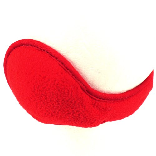Winter Fleece Ski Earmuff Ear Warmer Adjustable Red