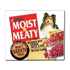 Purina Moist & Meaty Steak, Burger and Cheddar Cheese Flavor Variety Pack for Dogs
