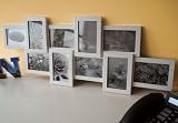 10-er Bilderrahmen-Collage Wohntraum, weiß, Holz