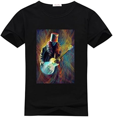 Junjiexr Men's Regular Tshirts Summer Buckethead Cotton Crewneck XX Large Black