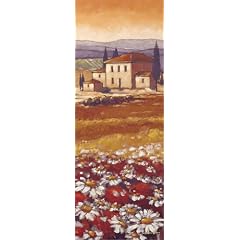 Eurographics MAC1017 Mauro Cellini, Mansion de mara 35 x 100 cm, Hochwertiger Kunstdruck - Italien - Toscana