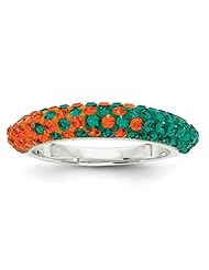 Sterling Silver Swarovski Elements Coral Gables Spirit Domed Ring