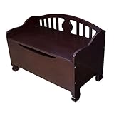 Dark Cherry Finish Kid's Storage Toy Box
