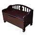 Dark Cherry Finish Kid's Storage Toy Box