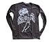 Junk Food Men's  I Sold My Soul For Rock & Roll  In Black Wash Long Sleeves Thermal Shirt * 08 Newest Collection *