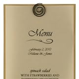 Printable Menu Card - Slim Vellum Overlay - Brown (50 Pack)