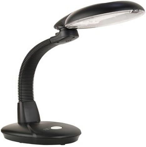 Sunpentown SL-823B EasyEye Energy Saving Desk Lamp - Black (2-Tube)