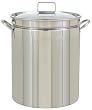 Bayou Classic 1044 44-Quart Stainless-Steel Stockpot with Vented Lid
