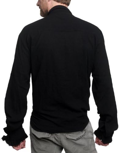 Men's Junker Designs - "Tuxedo" Shirt in Black - Size X-Large