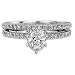 1.50 E VS2 CERTIFIED OVAL DIAMOND RING SET 18K