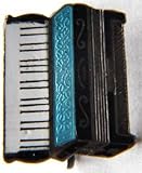 Piano Accordion Vintage Enamel Musical Lapel Pin Sterling Silver Piano Accordion Vintage Enamel Musical Lapel Pin Sterling Silver
