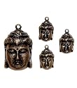 Blue Moon Lost & Found Metal Charms-Thai Buddha-4PK/Oxidized Gold
