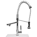 Design K�chen Armatur Gastro Einhand-Brause Chrom ausziehbar Flexschlauch