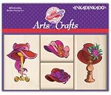 Inkadinkado 4 Piece Mounted Stamp Set RED HAT SOCIETY HATS For Scrapbooking, Card Making & Craft Projects