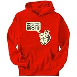 Rowing heart Sports Mens Hoodie (Red, Sizes X-Small - XXX-Large) Rowing heart Sports Mens Hoodie (Red, Sizes X-Small - XXX-Large)