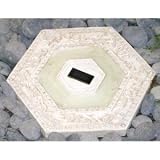 HomeBrite Solar 30169 13 Inch Solar Stepping Stone - Hexagon - White Wash Color