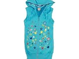 Girl's Beautees Hooded Sleeveless Jacket