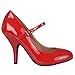 Brinley Co Womens Patent Round Toe Mary Jane Pumps
