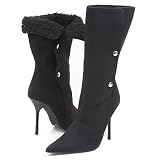 Michael Antonio Plenty Mid-Calf Boots 6 Black