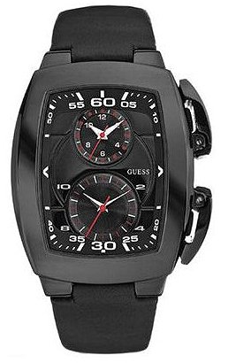 Guess Men's Sport Leather Strap Watch