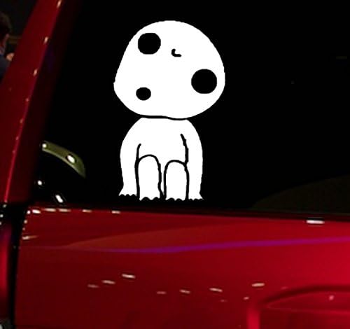 My Neighbor Totoro Studio Ghibli - Princess Mononoke - Auto Window Sticker Decal for Car Truck Suv (White Princess Mononoke)