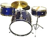 Children's 3 Piece Starter Drum Set Blue Full Set