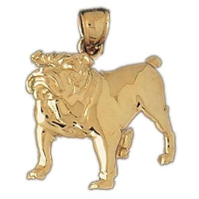 Cheap Girls Jewelry Dazzlers Solid 14k Gold Bulldog Dog Charm Pendant Available in three colors from jewelsberry (weights: 5.5 grams only) For Sale