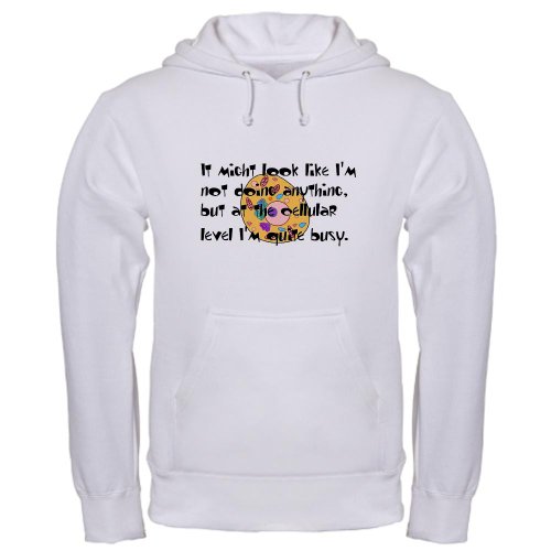 Cellular Activity Hoody Hooded Sweatshirt by CafePress – L White