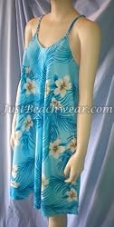 Sundress: Palm Fronds on Turquoise