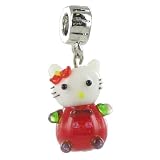 Quiges Beads Charms Cat of glass
