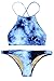 SEXYARN Women's Push up High Neck Halter Bikini Sets Swimsuit Midnight Top