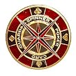 1-1/2 inch Red Suited Compass Spinner - Casino Supplies > Card Covers > Spinners
