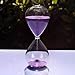 Topsun Heat-resistant Glass Large Hand-blown Hourglass Measures One Hour (Purple)